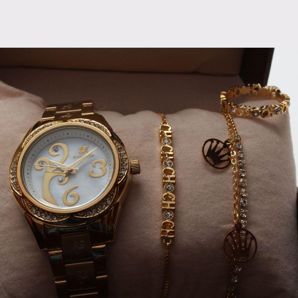 طقم ساعه واسواره سي اتش مع خاتم اطقم ساعات متوفر 1 لون