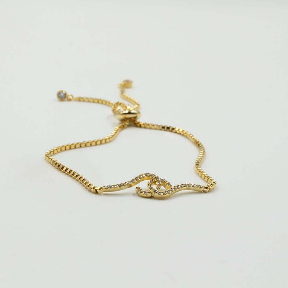 اسواره شانيل سحاب زركون اسواره chanel ذهبي