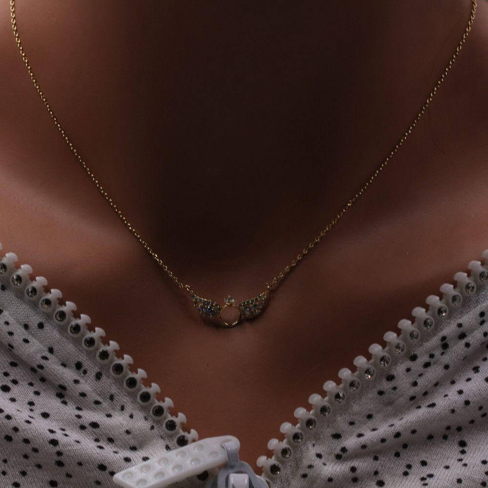سلسال جناح تيفاني زركون صغير سلسال tiffany