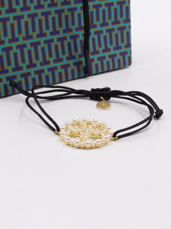 اساور توري بورش خيط لولو دائرية اسواره tory burch ذهبي