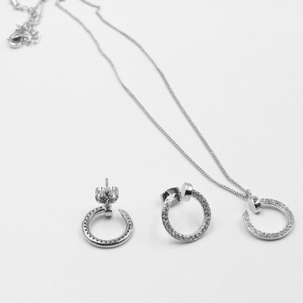 طقم كارتير مسمار ناعم زركون اطقم متوفر 2 لون