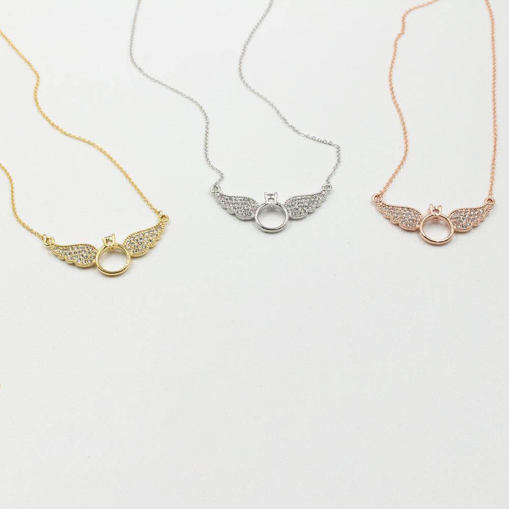 سلسال جناح كريستال كبير سلسال متوفر 3 لون