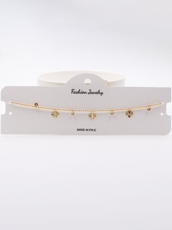 تشوكر فانكليف ميتال سلسال Jewel ذهبي