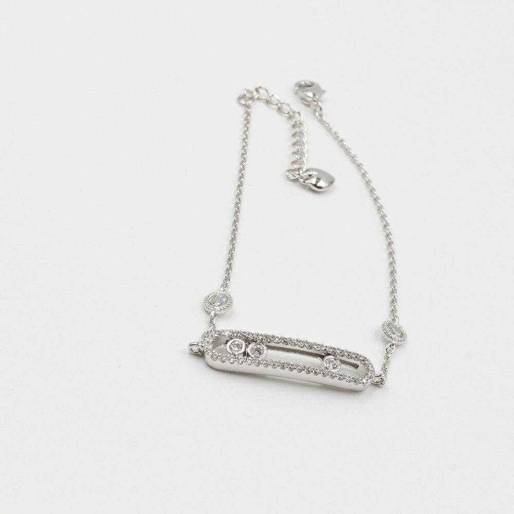 اسواره ميسيكا زركون متحرك messika فضي