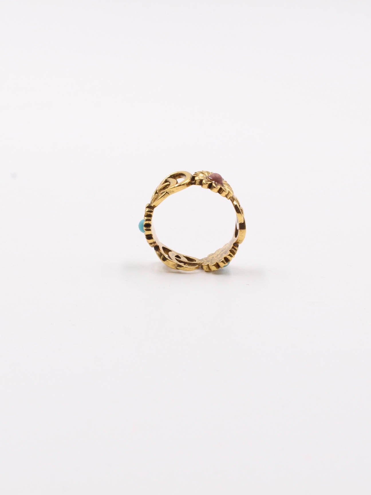 خاتم قوتشي احجار ملونة خواتم gucci