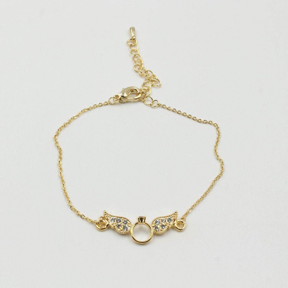 اسواره جناح كريستال صغير اسواره متوفر 2 لون ذهبي