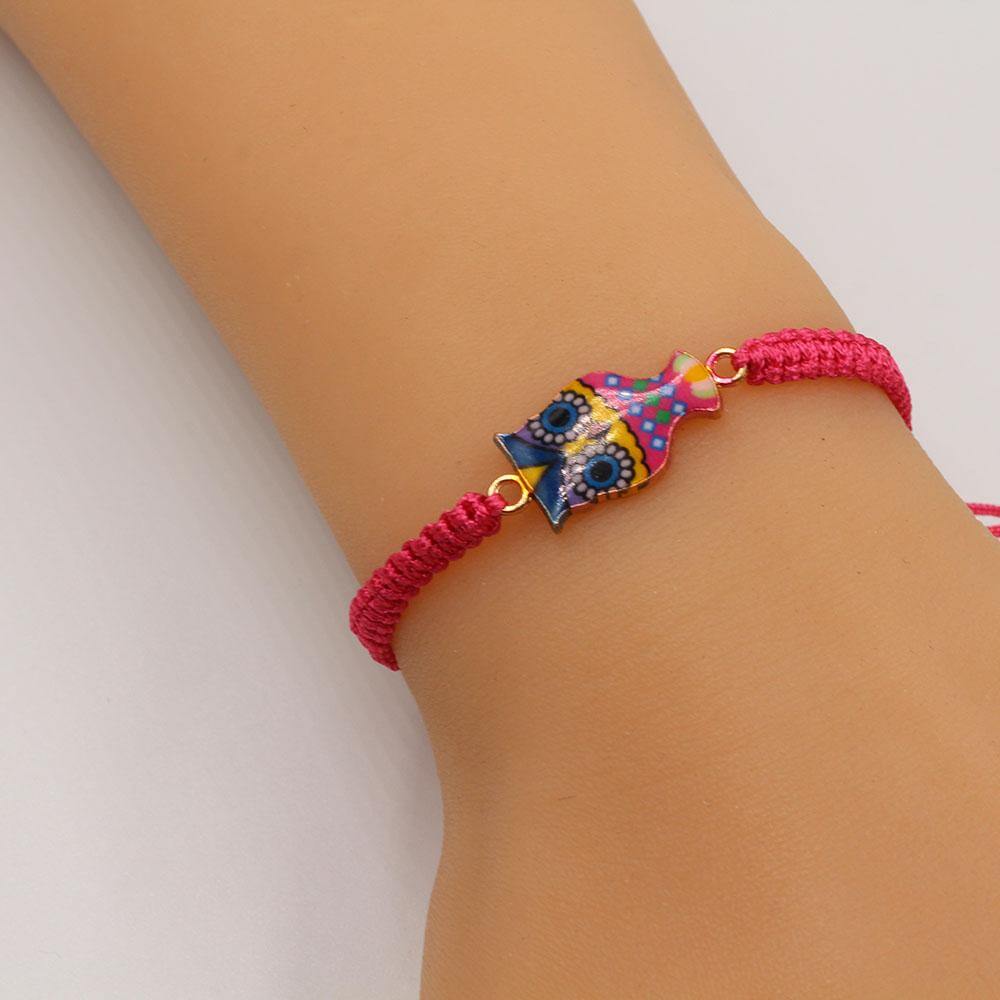 اسوارة خيط سحاب شكل بومة اسواره متوفر 7 لون