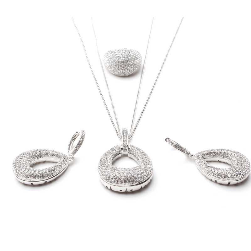 طقم سهرة دمعة مجوف اطقم متوفر 2 لون فضي 6