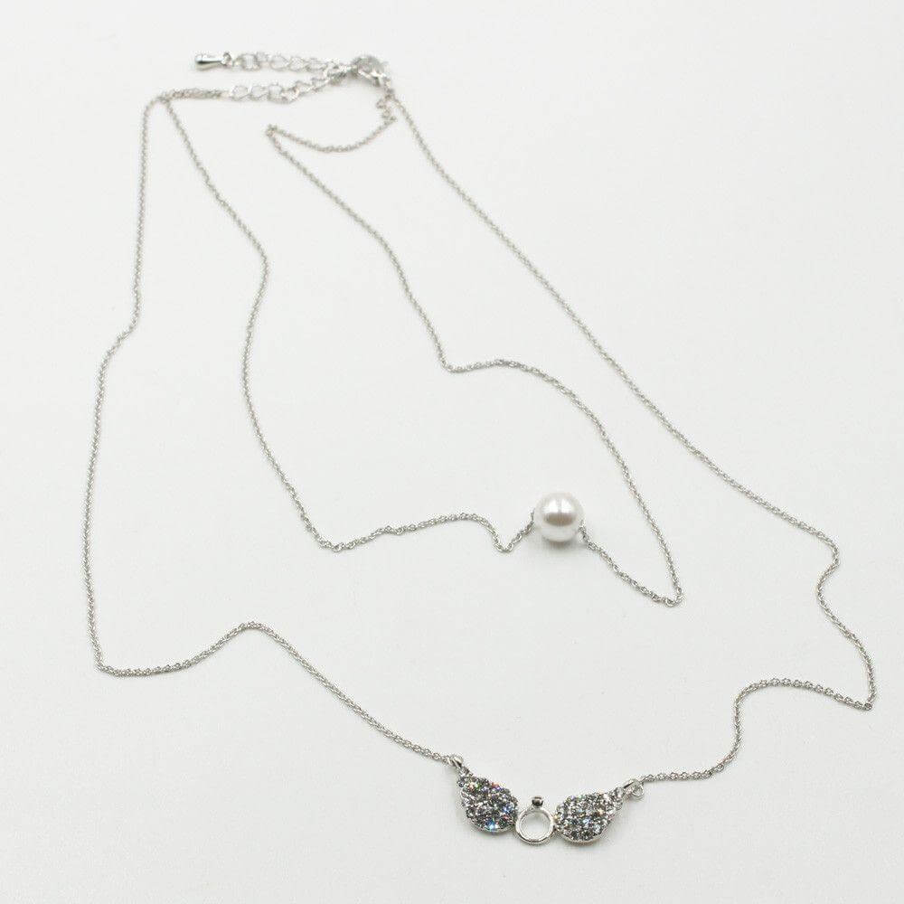 سلسال جناح كريستال لولو طبقتين سلسال متوفر 2 لون