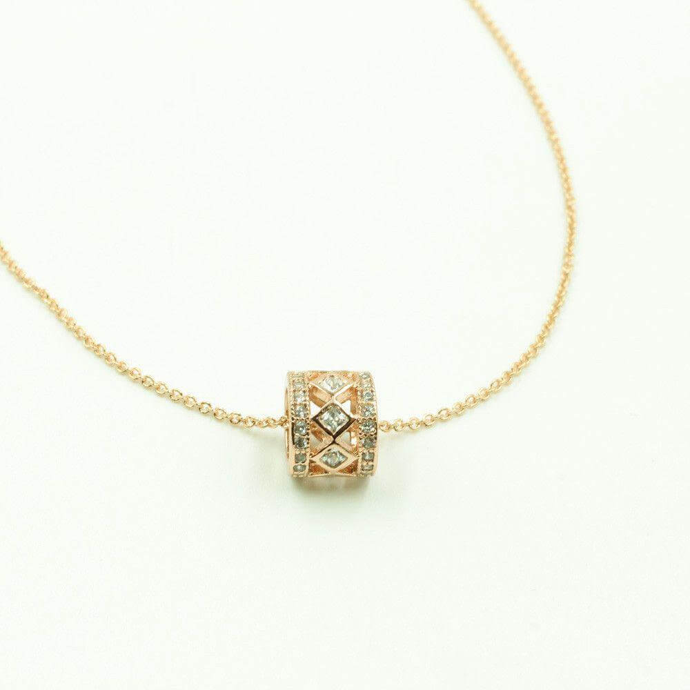 سلسال اسطواني الشكل زركون سلسال متوفر 2 لون ذهبي