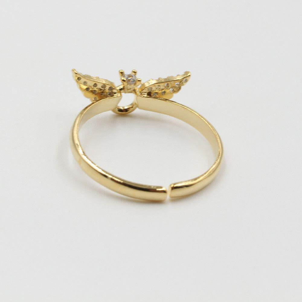 خاتم تيفاني جناح زركون صغير خواتم متوفر 3 لون