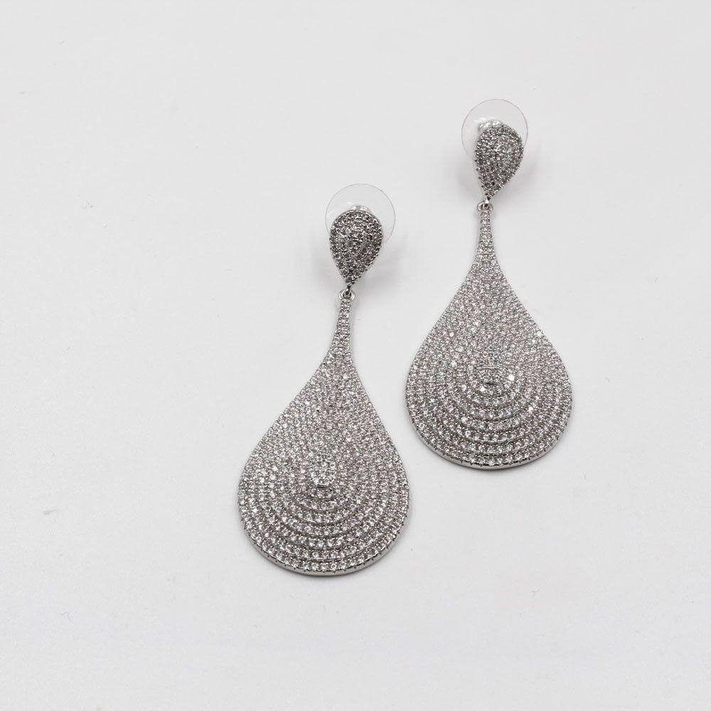 حلق زركون بيق تير دمعه حلق متوفر 2 لون