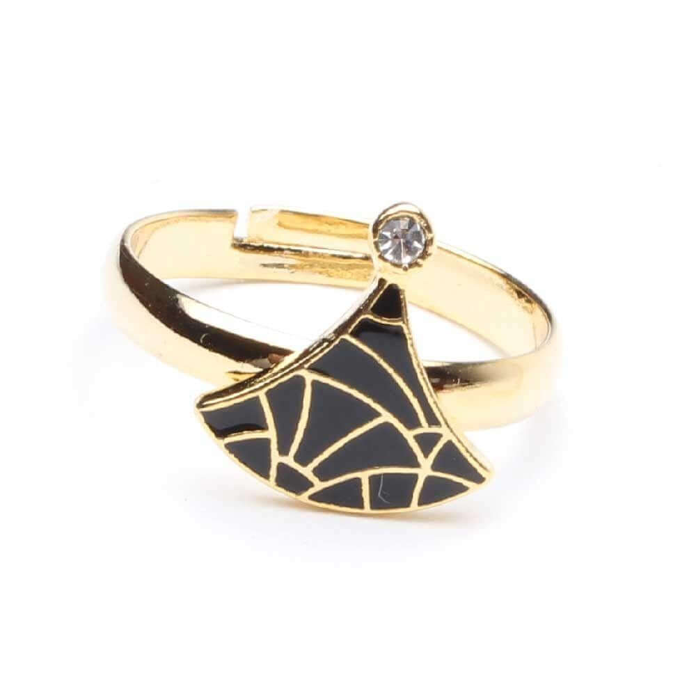 خاتم بولغاري بفص كريستال خواتم bvlgari اسود