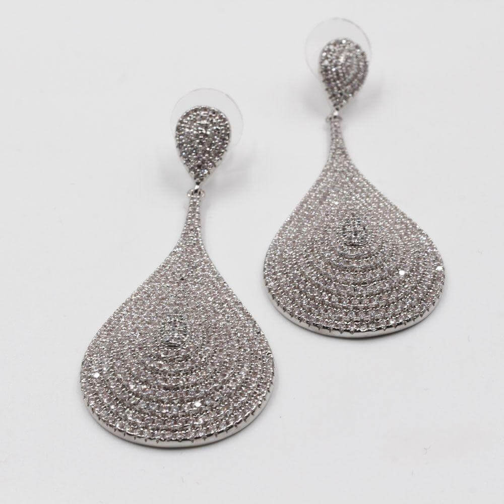 حلق زركون بيق تير دمعه حلق متوفر 2 لون