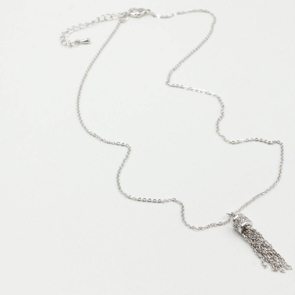 سلسال زركون فلاونس الانيق سلسال متوفر 2 لون فضي