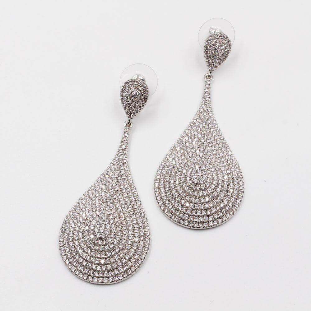 حلق زركون بيق تير دمعه حلق متوفر 2 لون