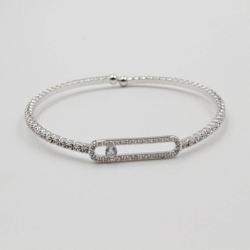 اسواره ميسيكا كريستال messika فضي