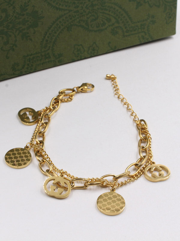 اساور قوتشي ملتي قولد بندنت اسواره gucci ذهبي