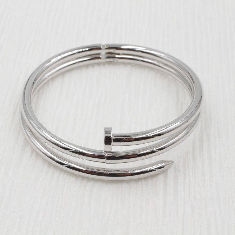 اسواره كارتير مسمار ميتالك اسواره متوفر 4 لون فضي