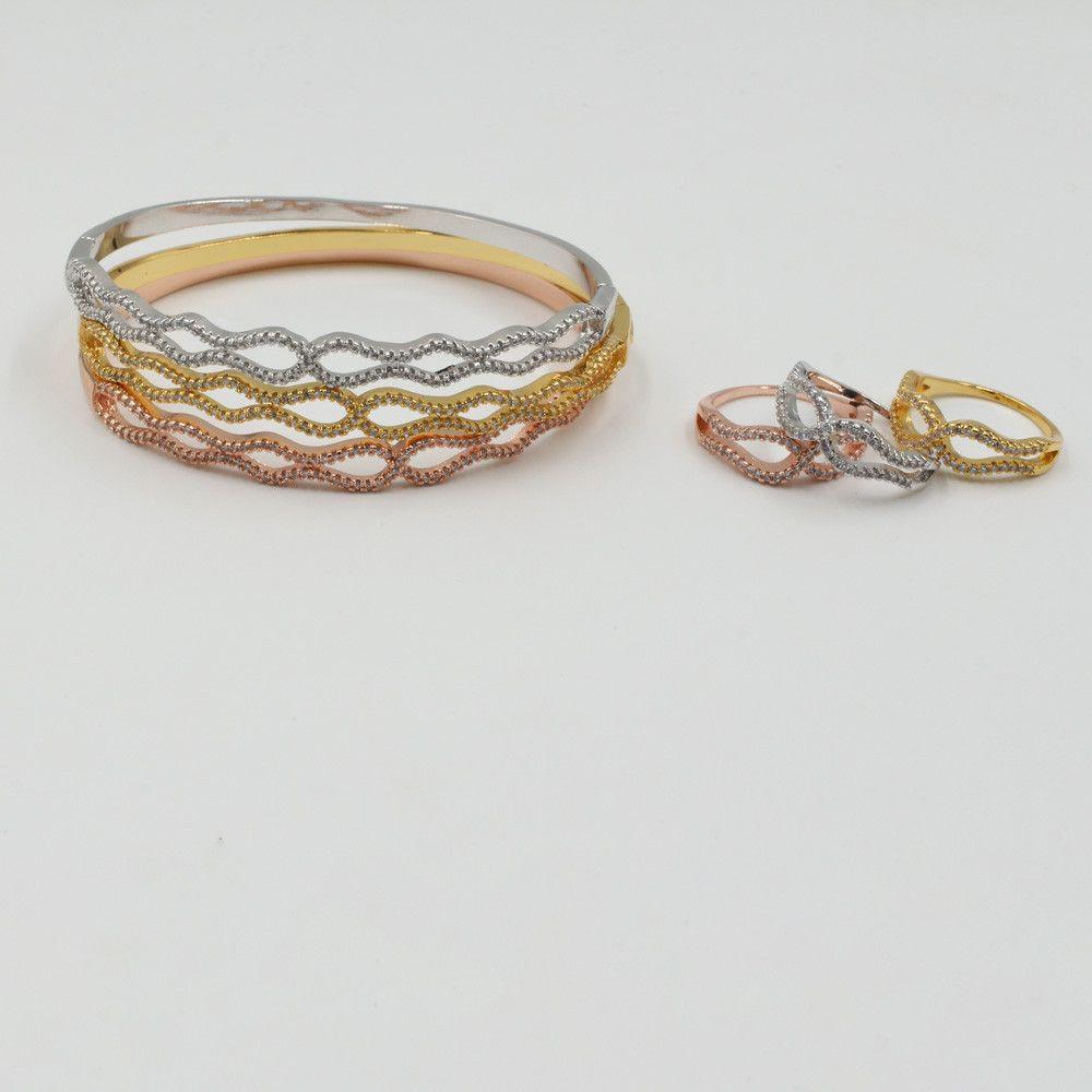 طقم اسواره و خواتم طقم متوفر 3 لون ملون 7