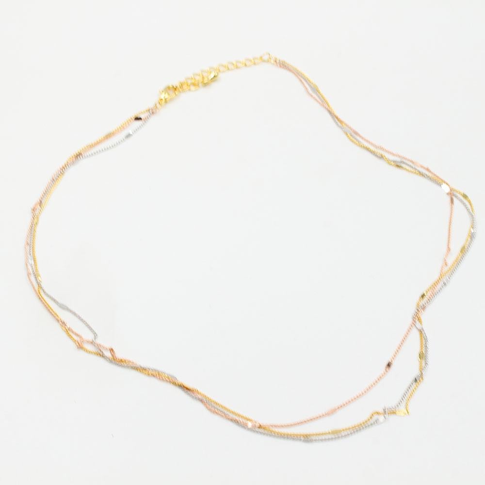 عقد طبقات ملون ناعم سلسال متوفر 6 لون