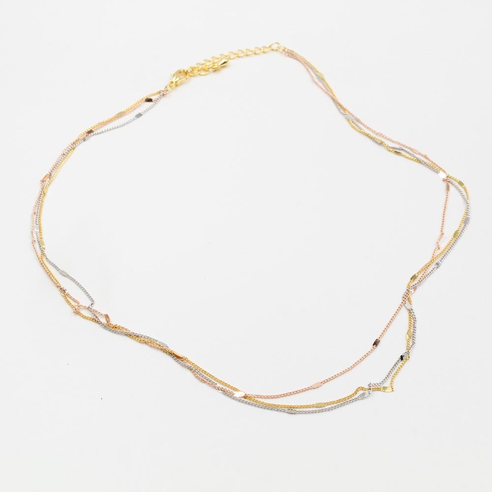 عقد طبقات ملون ناعم سلسال متوفر 6 لون ملون