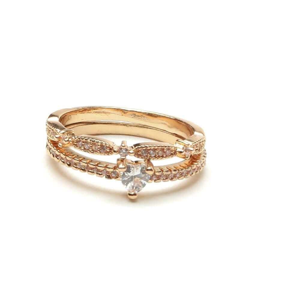 خواتم توينز زركون خواتم متوفر 2 لون ذهبي 6