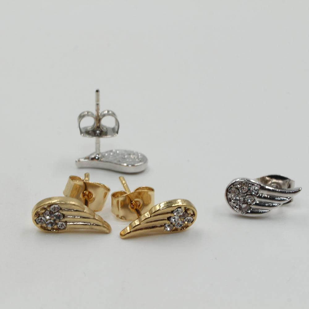 حلق كريستال جناح كوري حلق متوفر 2 لون