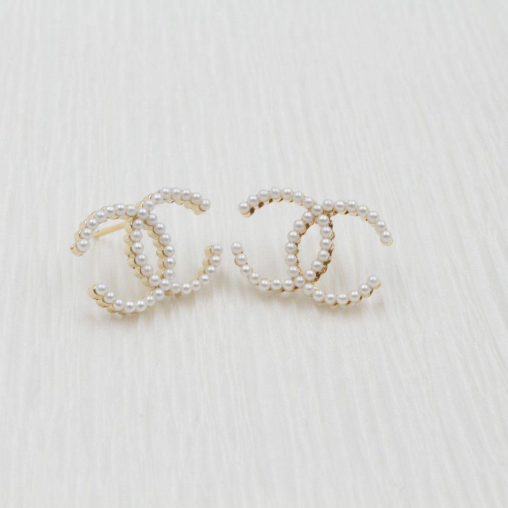 حلق شانيل لولو حلق chanel ذهبي