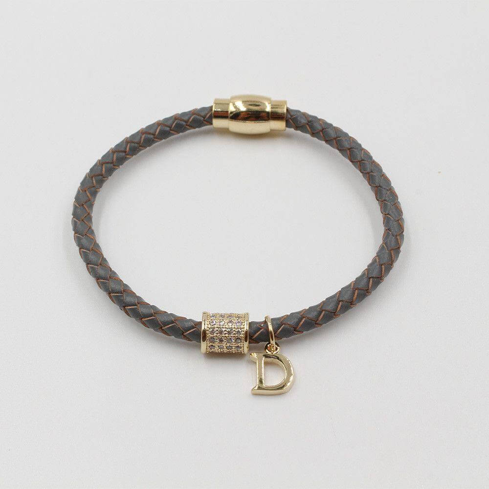 اسواره كريستيان ديور جلديه اسواره dior رمادي ذهبي