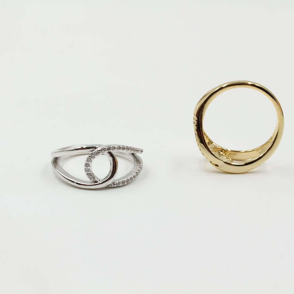 خاتم شانيل مرصع زركون خواتم chanel