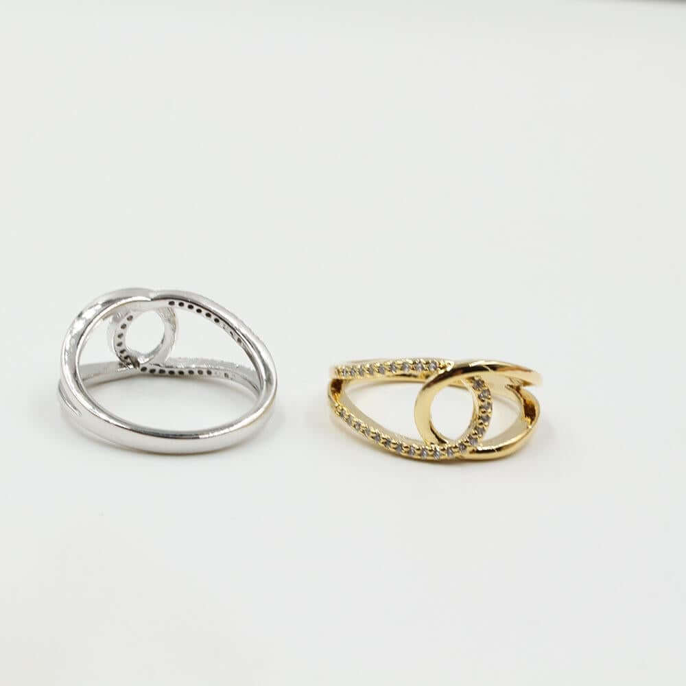 خاتم شانيل مرصع زركون خواتم chanel