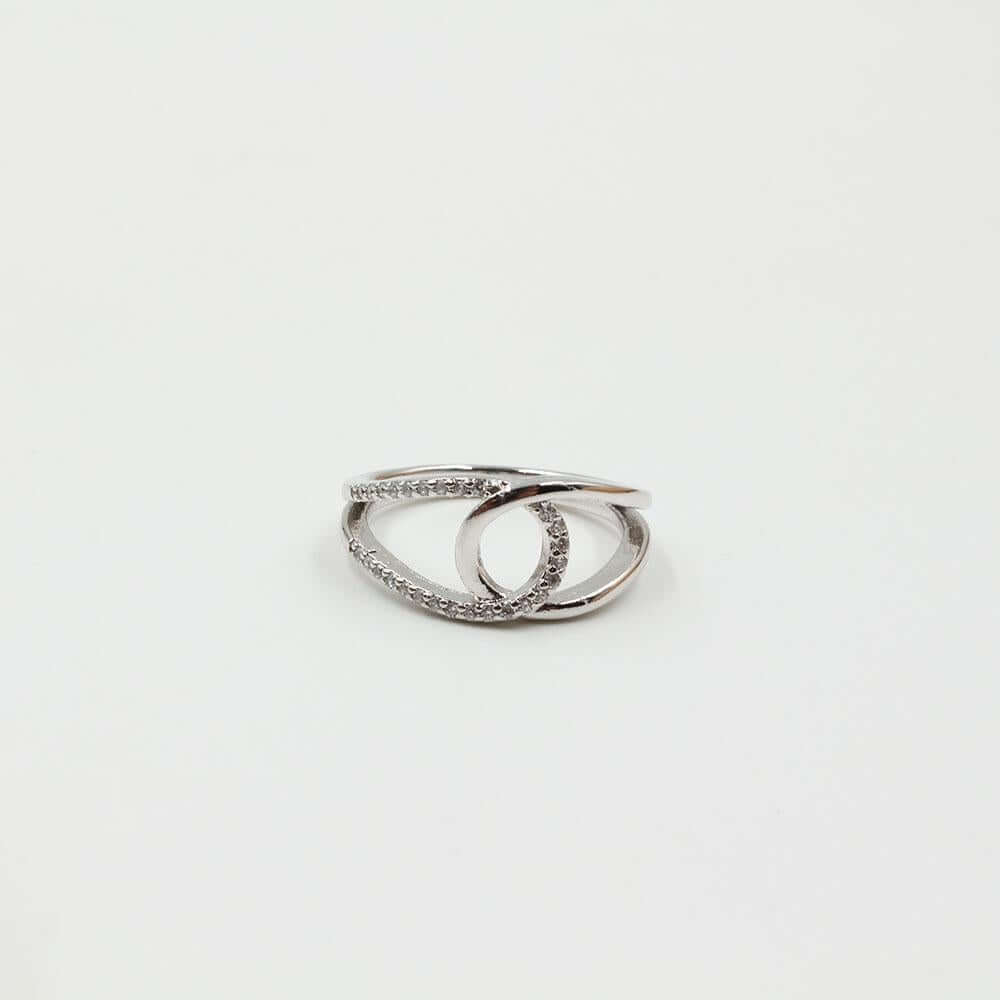 خاتم شانيل مرصع زركون خواتم chanel فضي 6