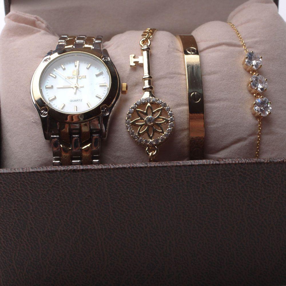 طقم ساعه واساور وخاتم اطقم ساعات متوفر 3 لون