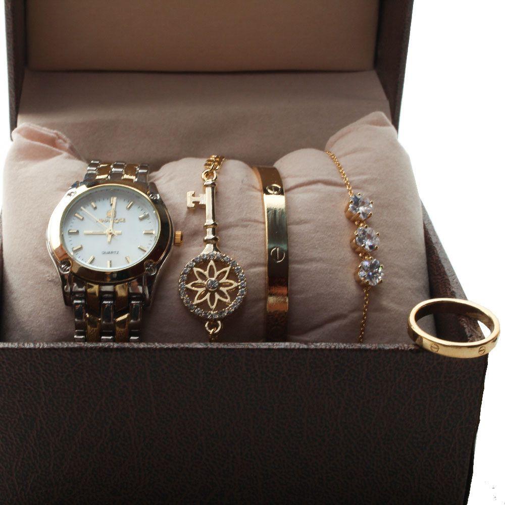 طقم ساعه واساور وخاتم اطقم ساعات متوفر 3 لون