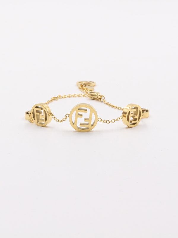 اسوارة فندي لوقو ذهبي اسواره fendi ذهبي