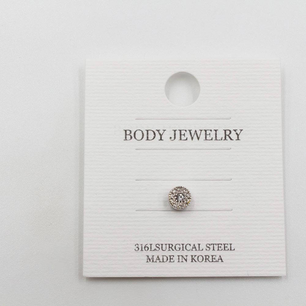 زمام مدور مزخرف بمغناطيس زمام متوفر 2 لون فضي