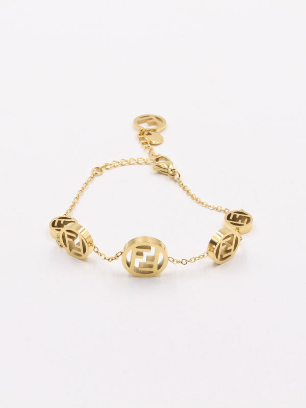 اسوارة فندي لوقو ذهبي اسواره fendi