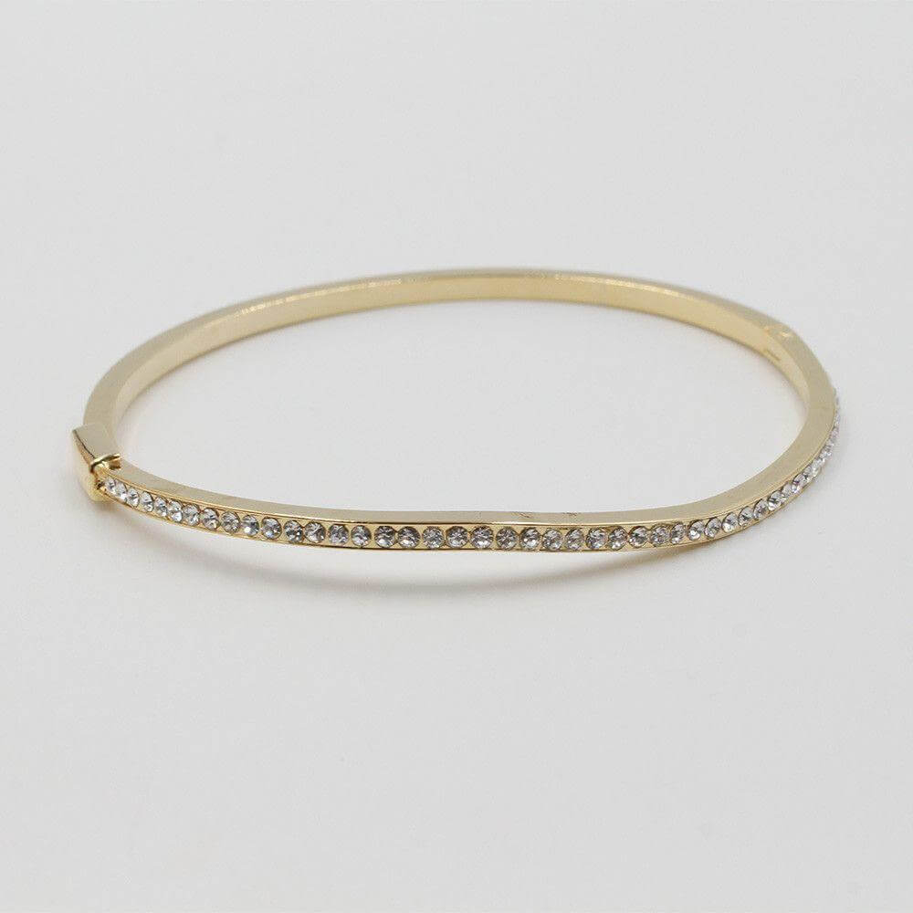 اسواره بانقل كريستال ناعمه اسواره متوفر 2 لون ذهبي