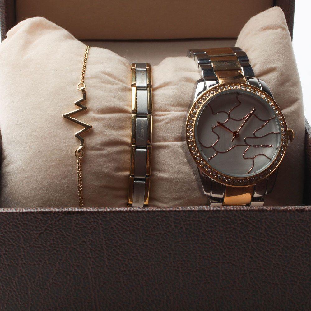 طقم ساعه قيڤورا اطقم ساعات متوفر 3 لون