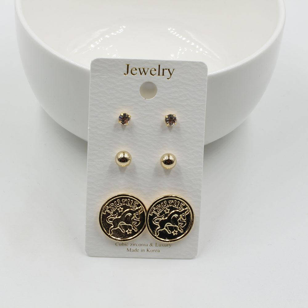 حلق أبراج ذهبي حلق متوفر 12 لون ثور