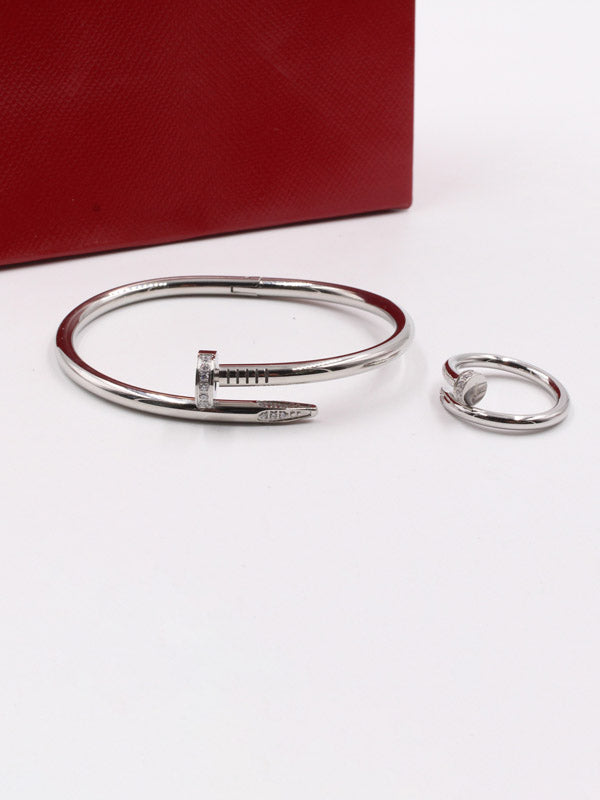 اساور كارتير المسمار زركون لوقو اسواره CARTIER فضي 6