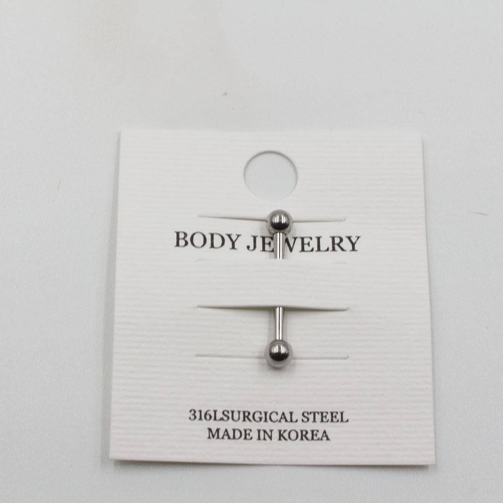 بيرسنق بولز ديزاين ميتال بيرسنق متوفر 2 لون فضي