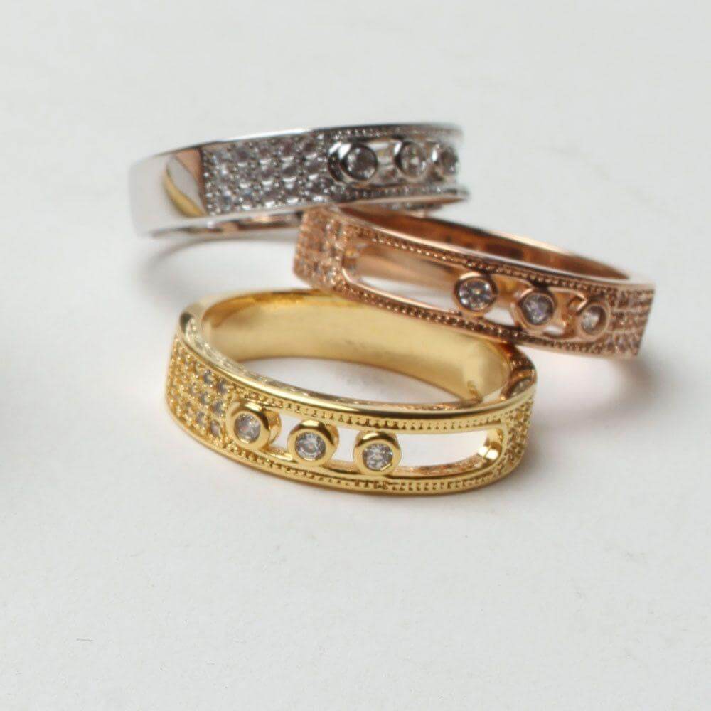 اساور وخواتمها طقم 6 قطع ميسيكا مرصعه بالزركون messika