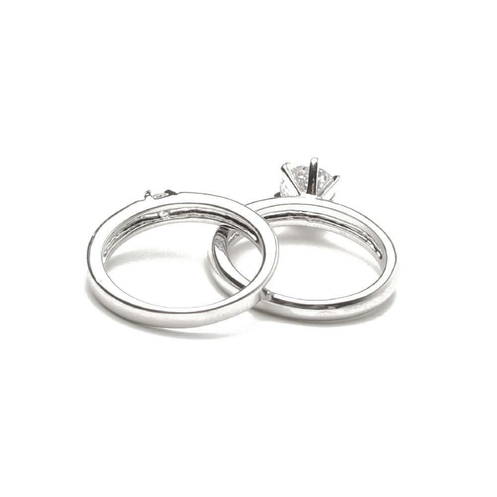 خاتمين توينز فص سوليتير خواتم متوفر 2 لون