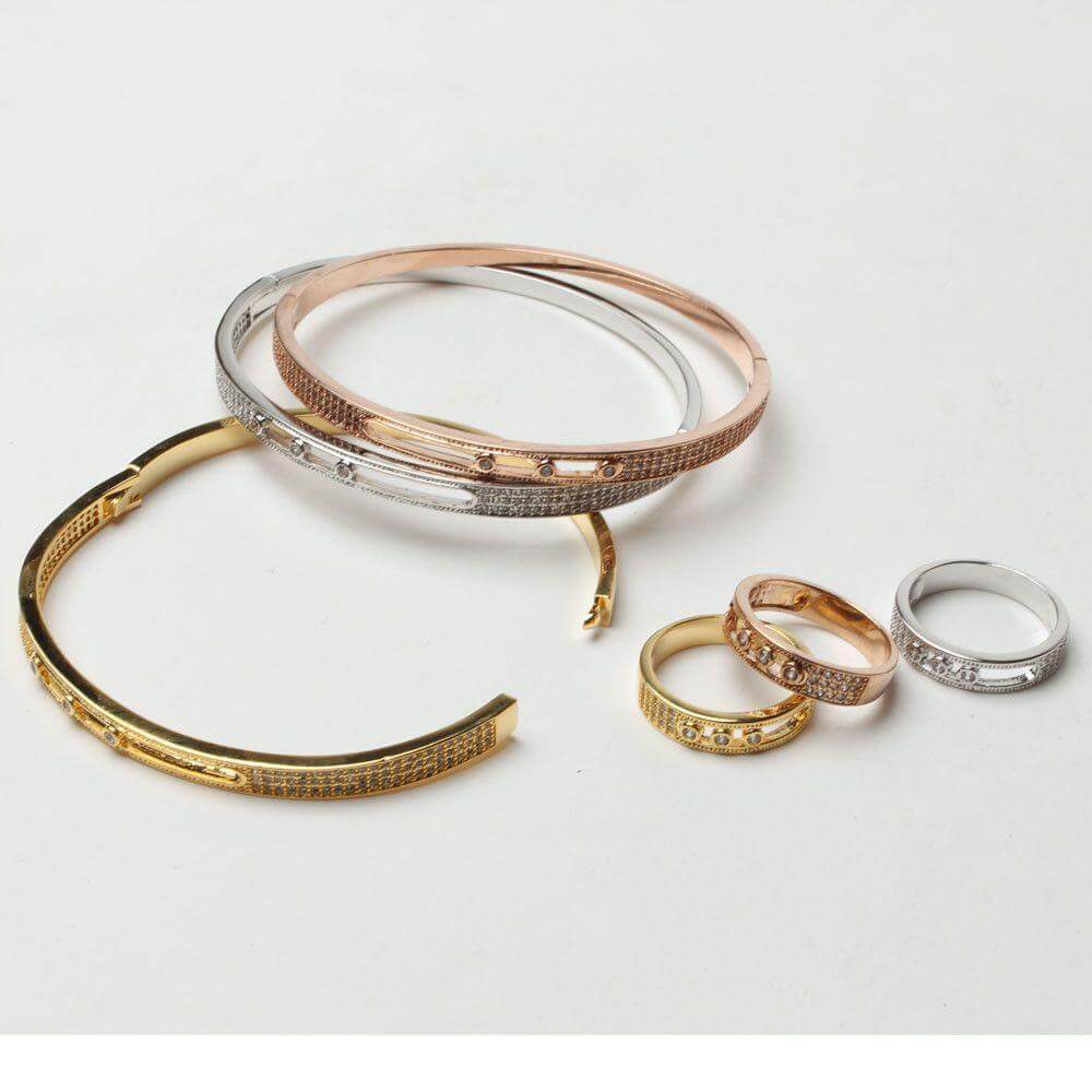 اساور وخواتمها طقم 6 قطع ميسيكا مرصعه بالزركون messika ملون 8