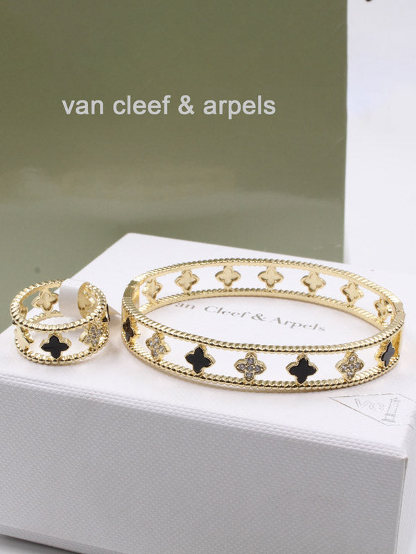 اسوارة وخاتم فان كليف اسواره van cleef اسود 6