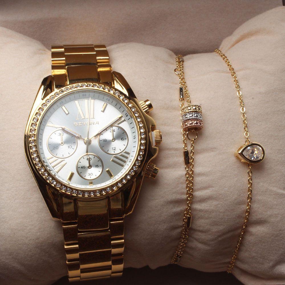 طقم ساعه قيڤورا اطقم ساعات متوفر 3 لون