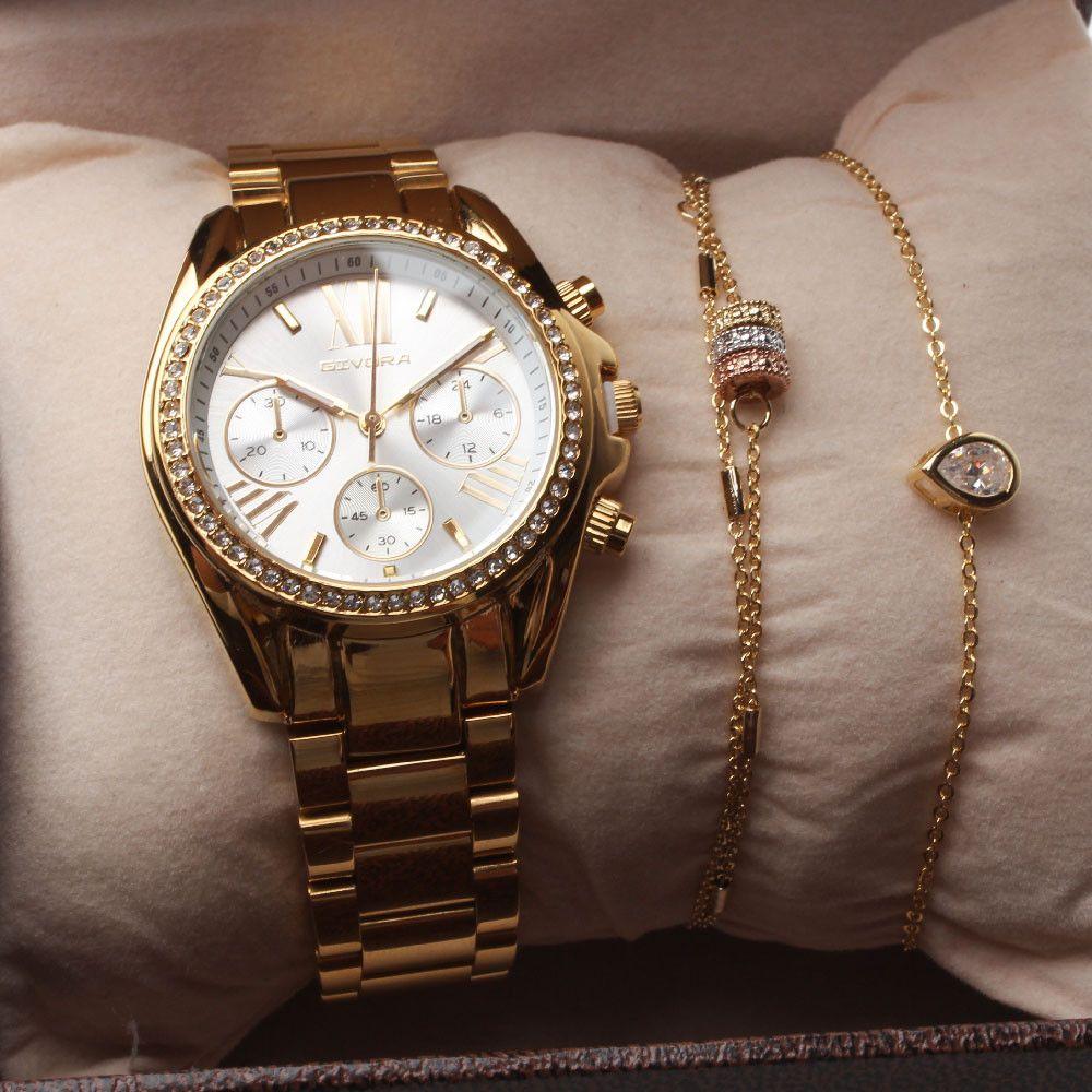 طقم ساعه قيڤورا اطقم ساعات متوفر 3 لون