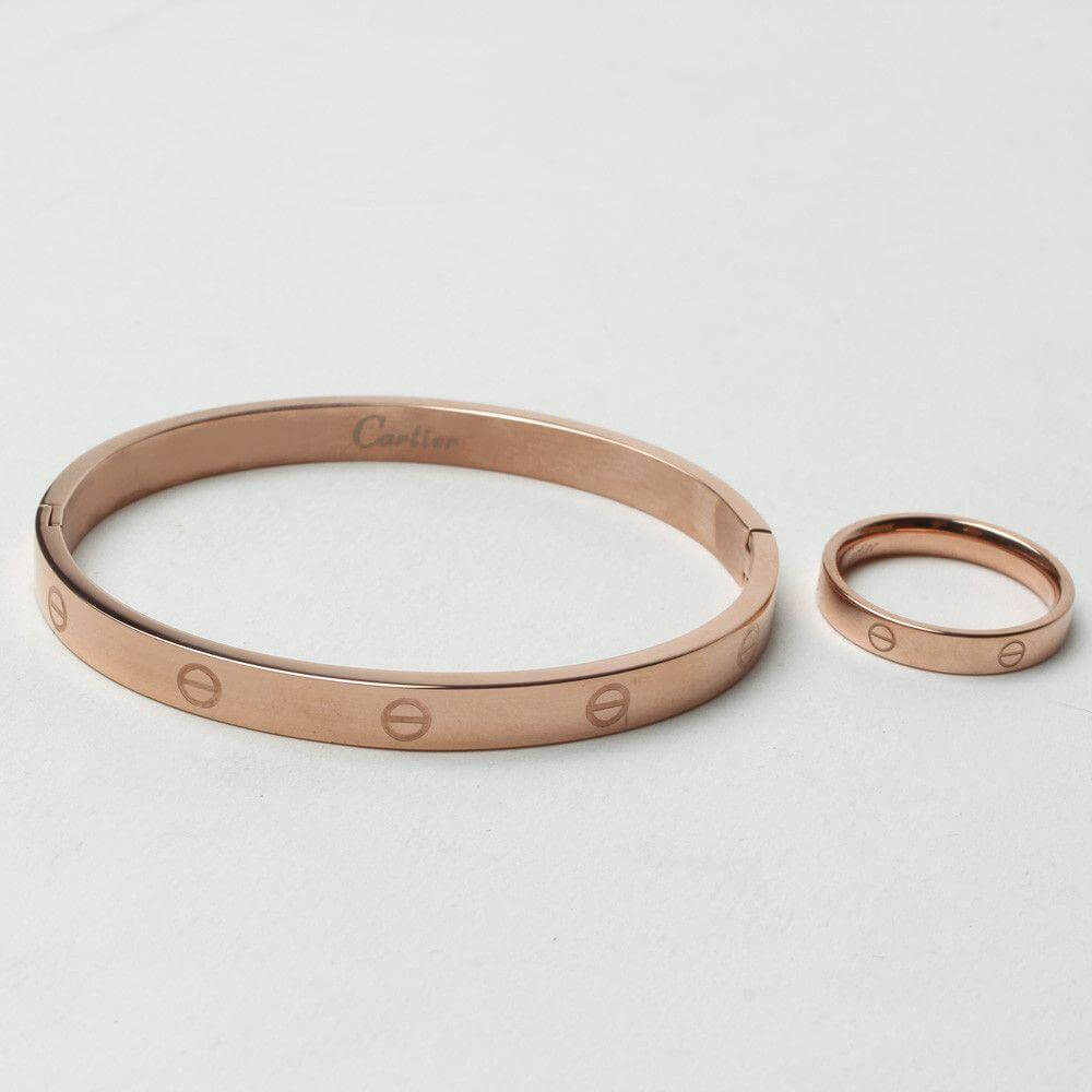 اسواره ماركة كارتير مع خاتم اسواره ماركه CARTIER نحاسي 5